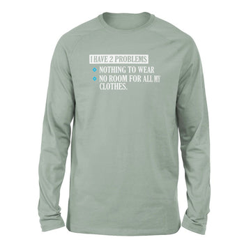 I Have 2 Problems Men/Unisex Drop Shoulder Sweatshirt in Dusty Blue color
